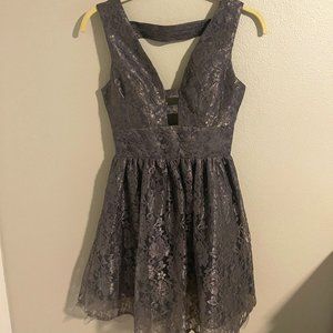 XS Grey Lace Dress